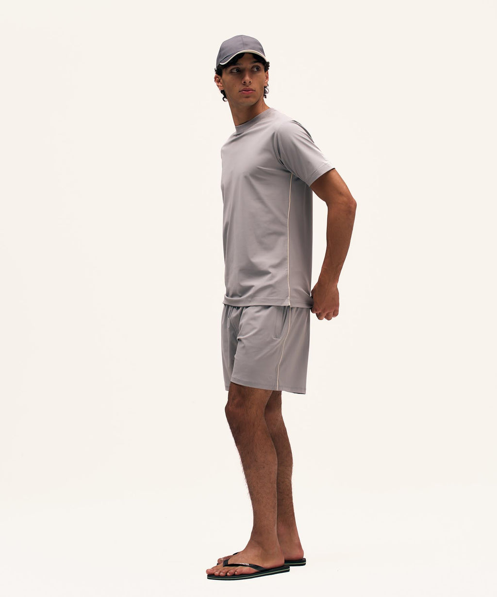 Travel T-Shirt Piped | Light Grey