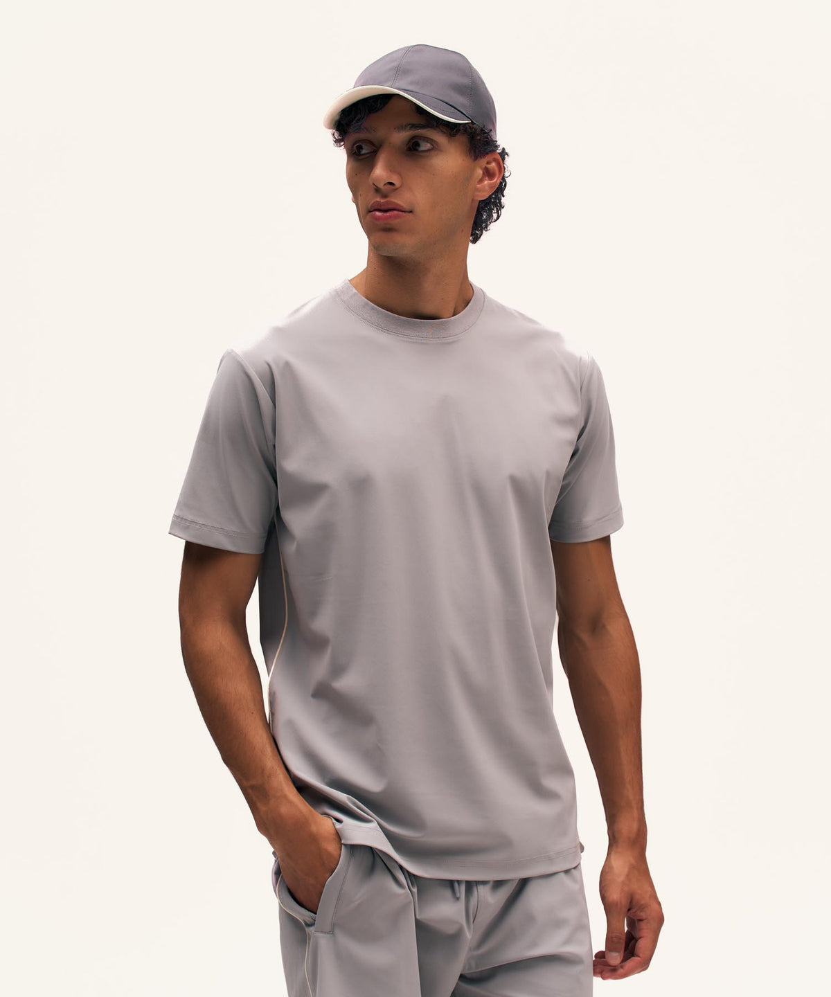 Travel T-Shirt Piped | Light Grey