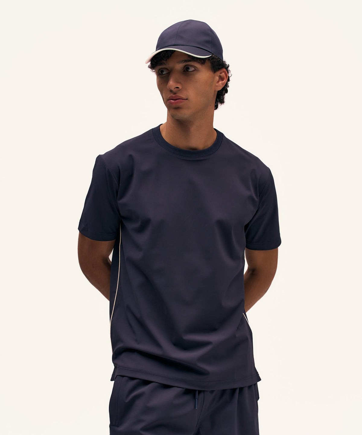 Travel T-Shirt Piped | Navy