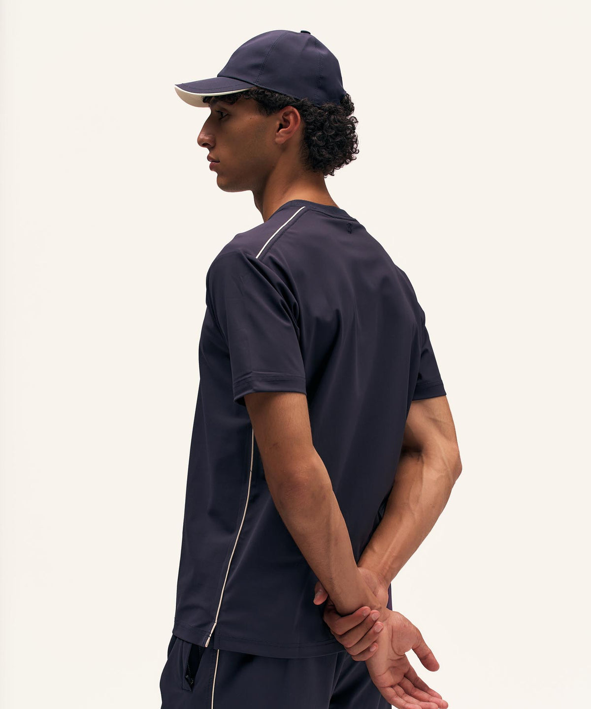 Travel T-Shirt Piped | Navy