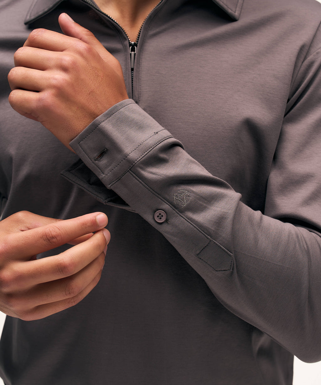 Polo Longsleeve | Slate Grey