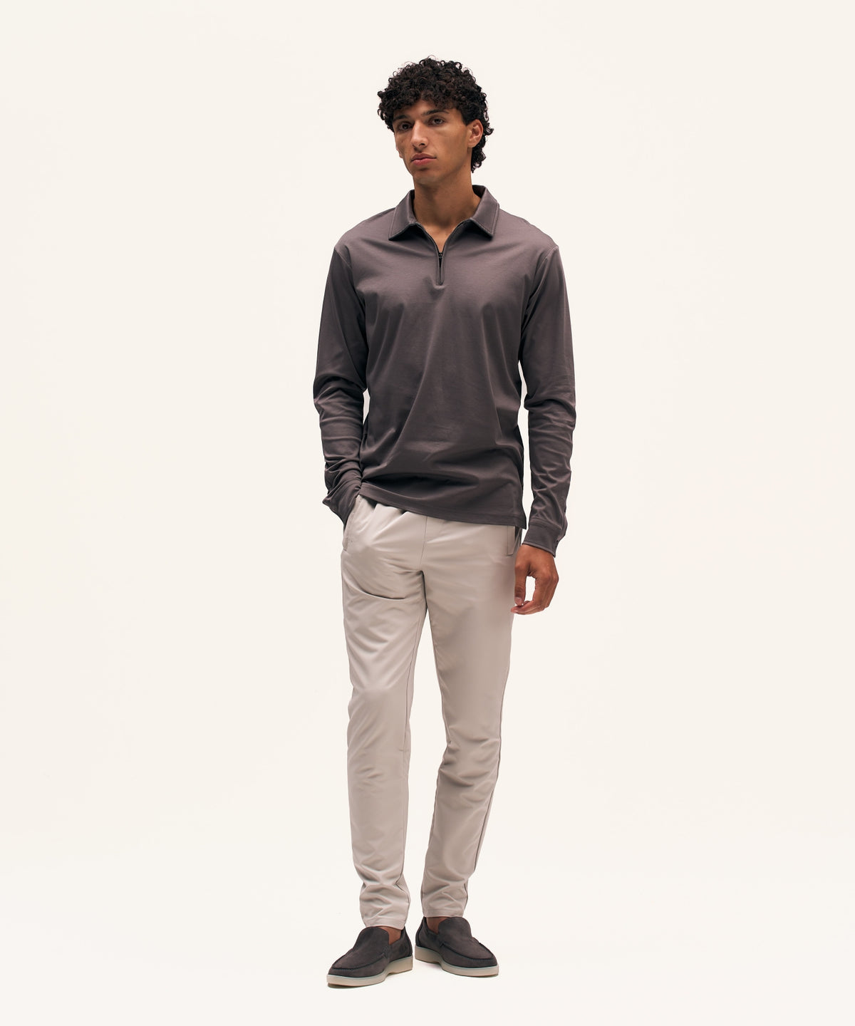 Polo Longsleeve | Slate Grey