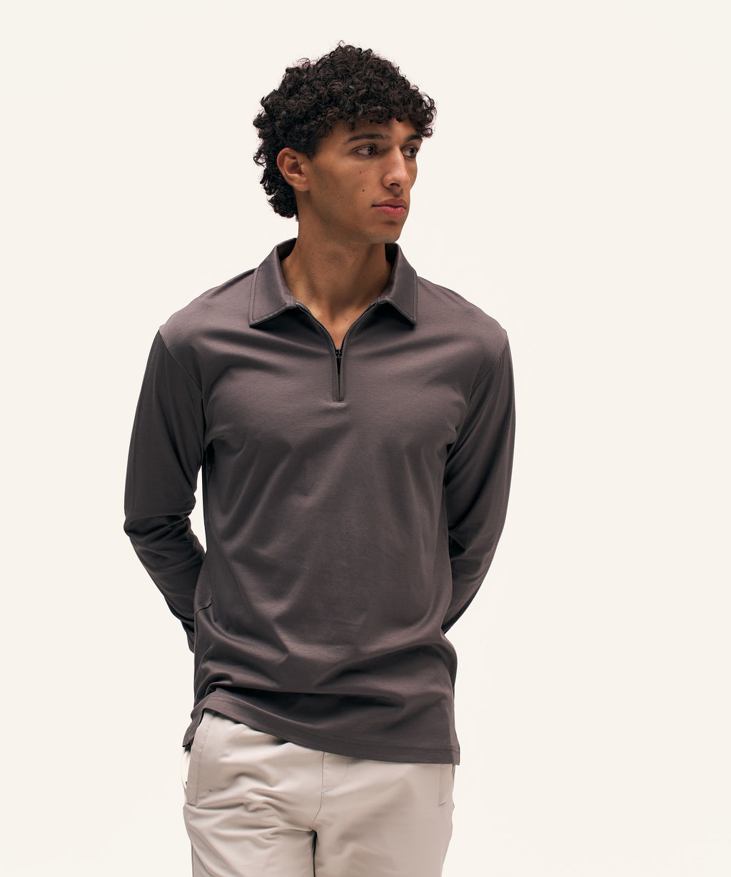 Polo Longsleeve | Slate Grey