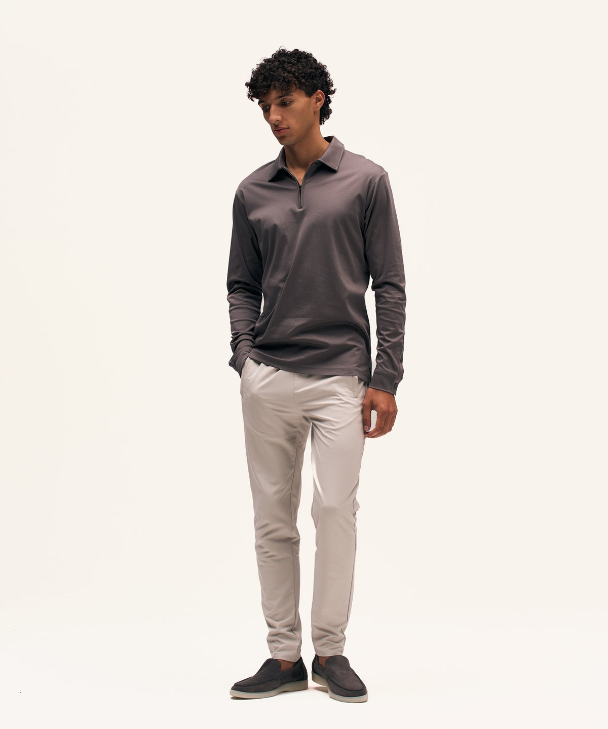 Polo Longsleeve | Slate Grey