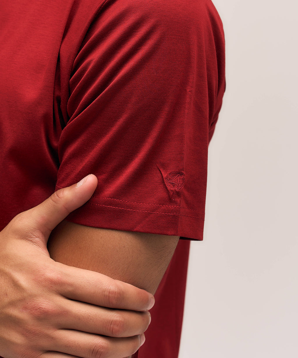 Regular T-Shirt | Bordeaux Red