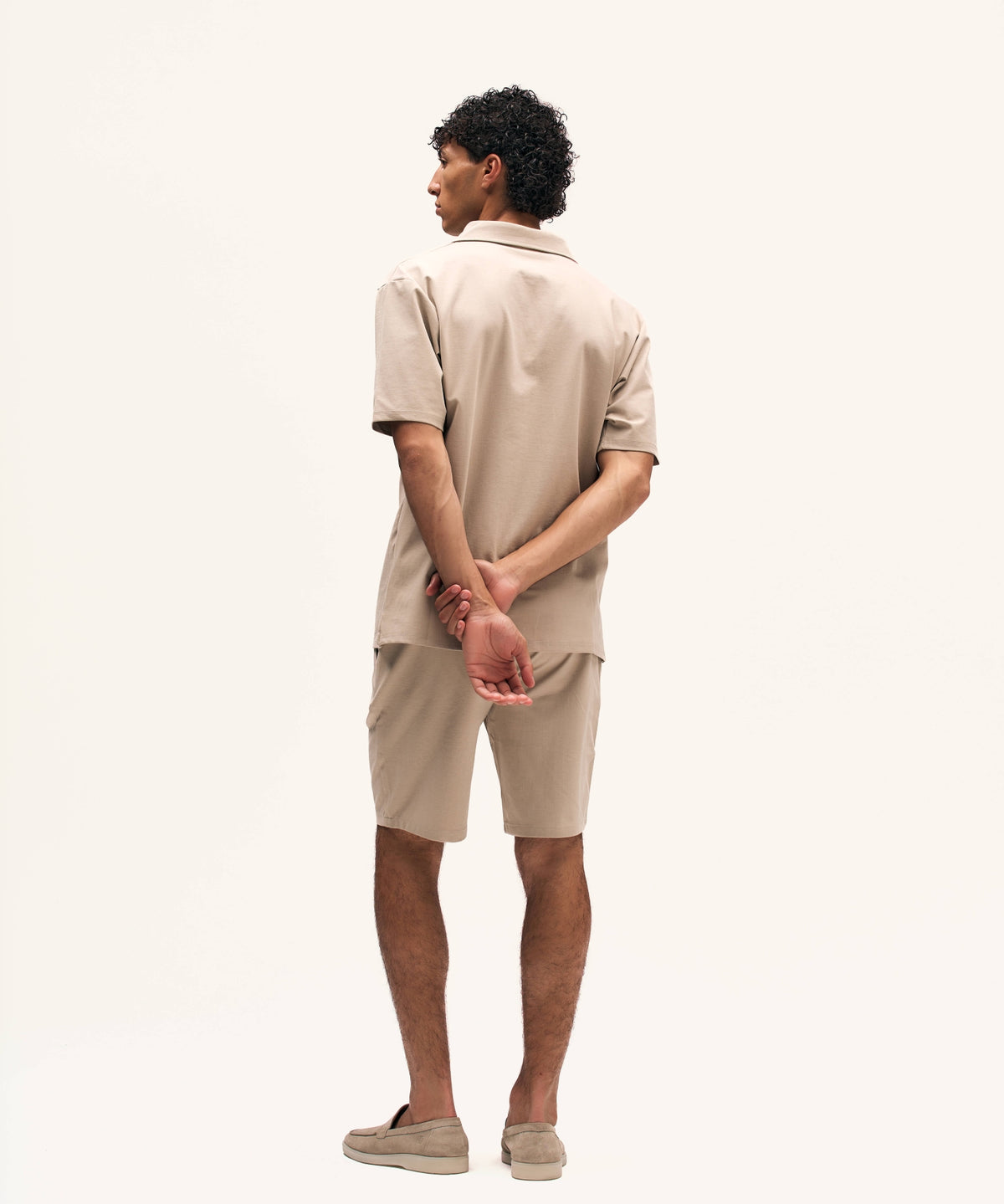 Riviera Buttoned Polo | Beige
