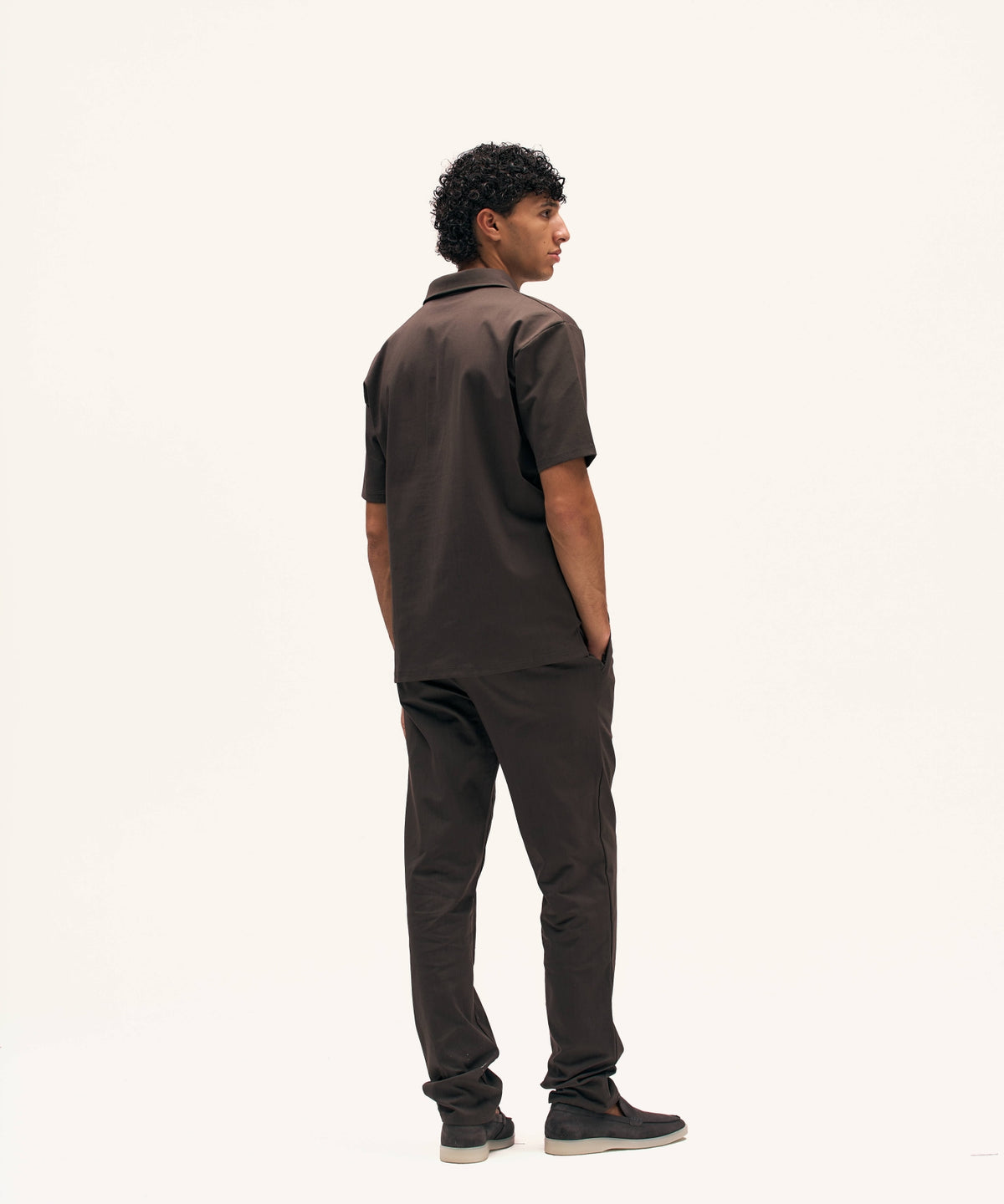 Riviera Buttoned Polo | Brown