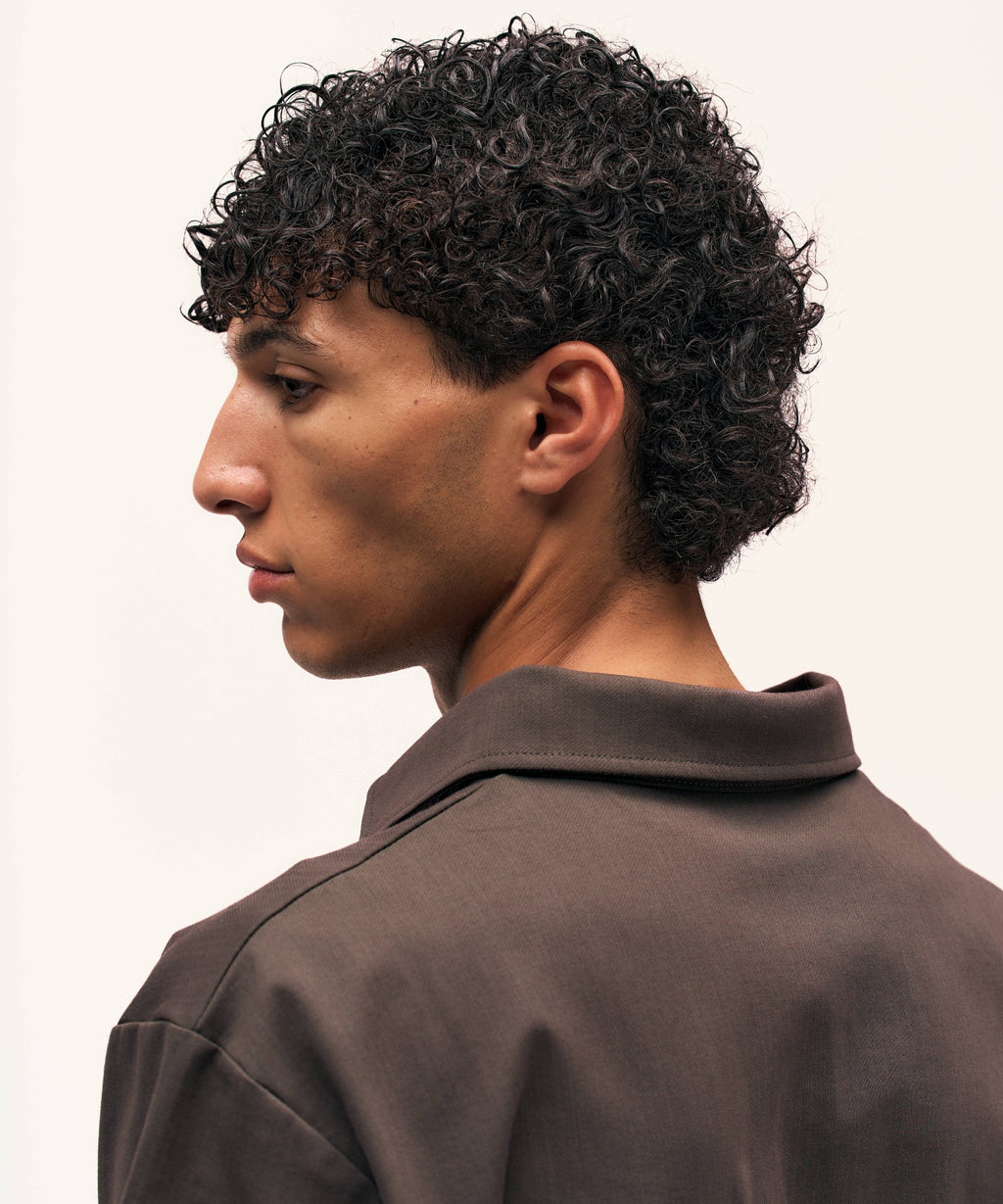 Riviera Buttoned Polo | Brown