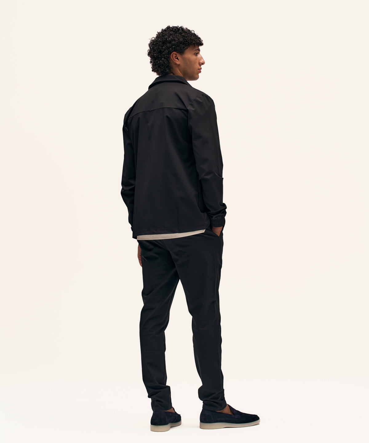 Tracksuit Jacket with Collar | Black