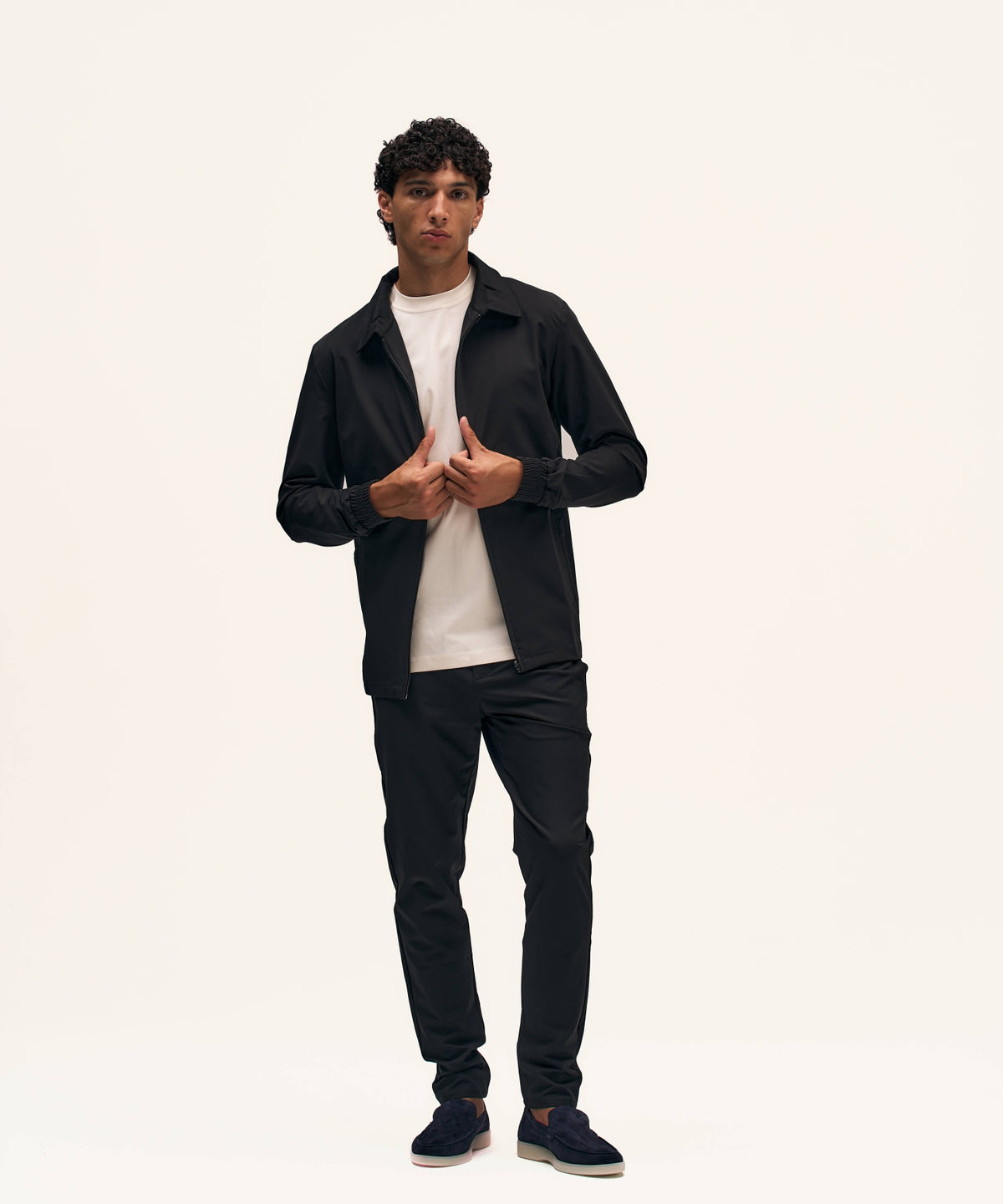 Tracksuit Jacket with Collar | Black