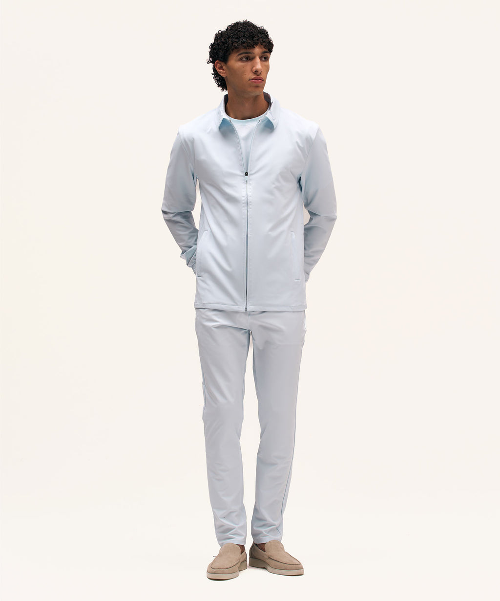 Tracksuit Jacket with Collar | Light Blue