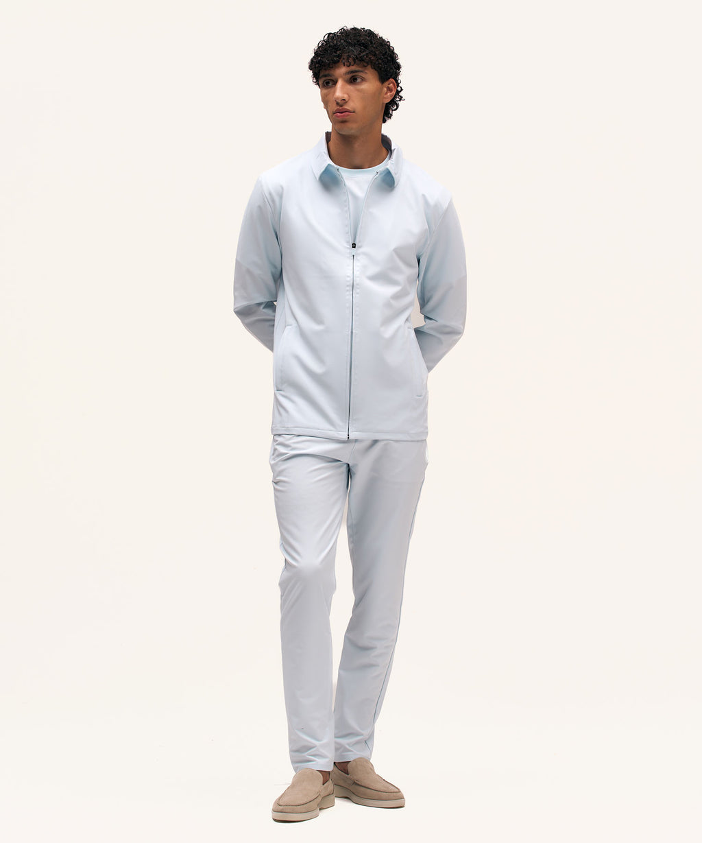 Tracksuit Jacket with Collar | Light Blue