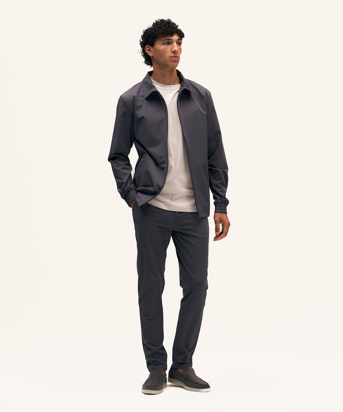 Tracksuit Jacket with Collar | Anthracite