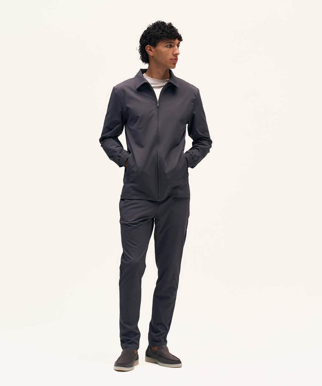 Tracksuit Jacket with Collar | Anthracite