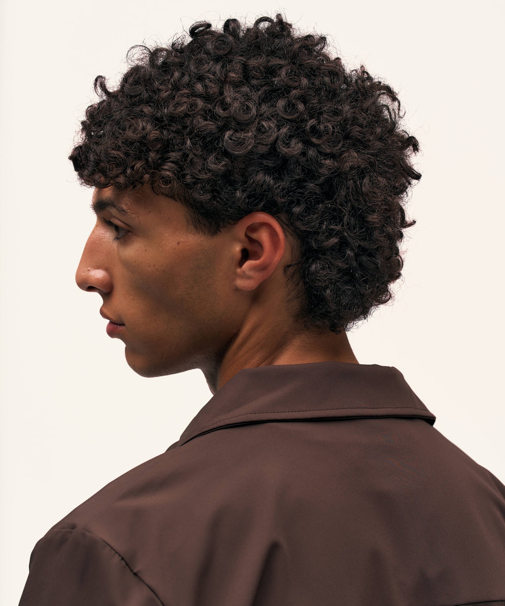 Tracksuit Jacket with Collar | Brown