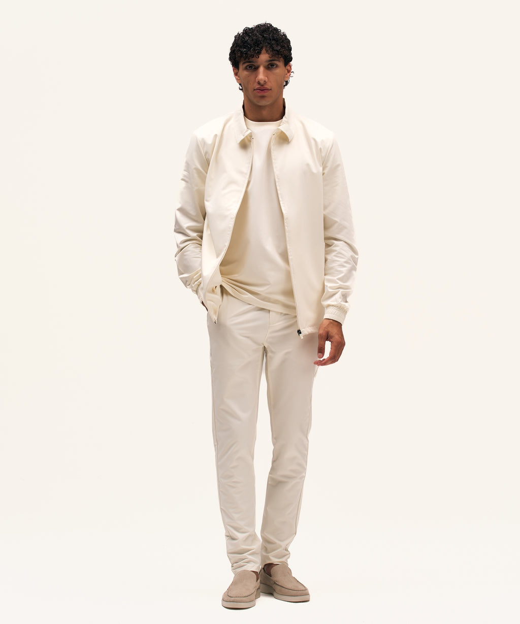 Tracksuit Jacket with Collar | Creme