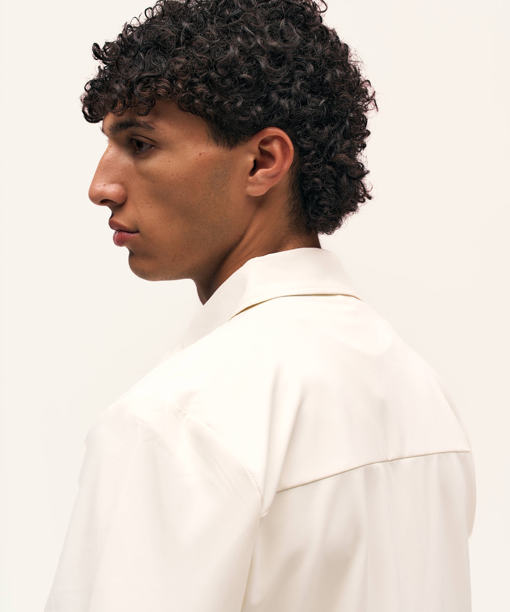 Tracksuit Jacket with Collar | Creme