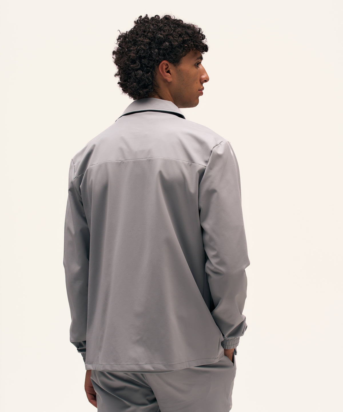 Tracksuit Jacket with Collar | Light Grey