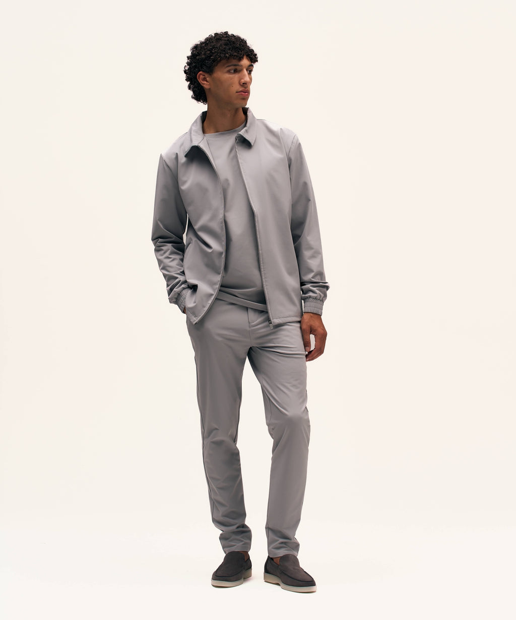 Tracksuit Jacket with Collar | Light Grey