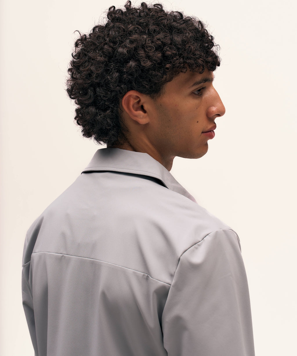 Tracksuit Jacket with Collar | Light Grey
