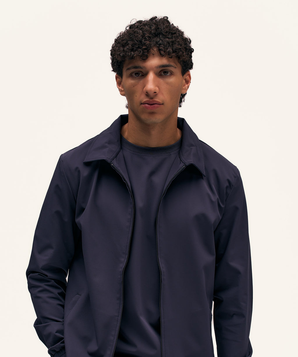 Tracksuit Jacket with Collar | Navy