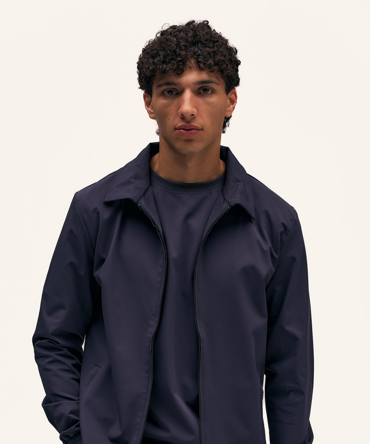 Tracksuit Jacket with Collar | Navy