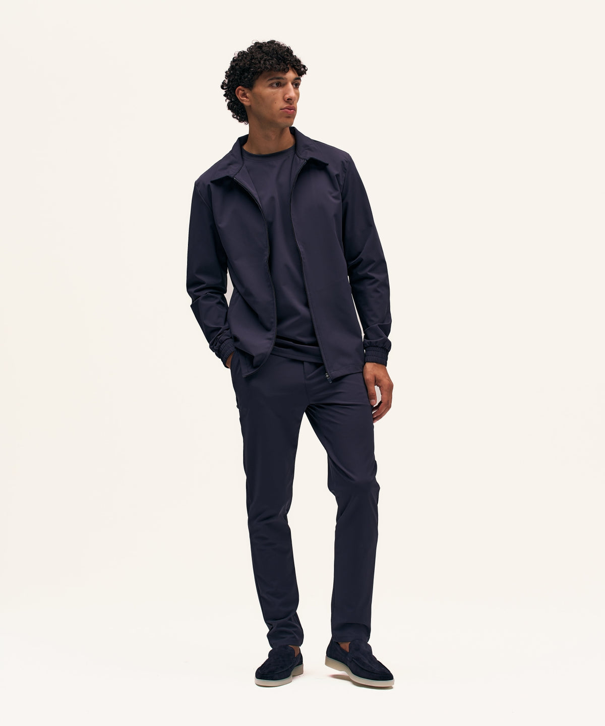 Tracksuit Jacket with Collar | Navy