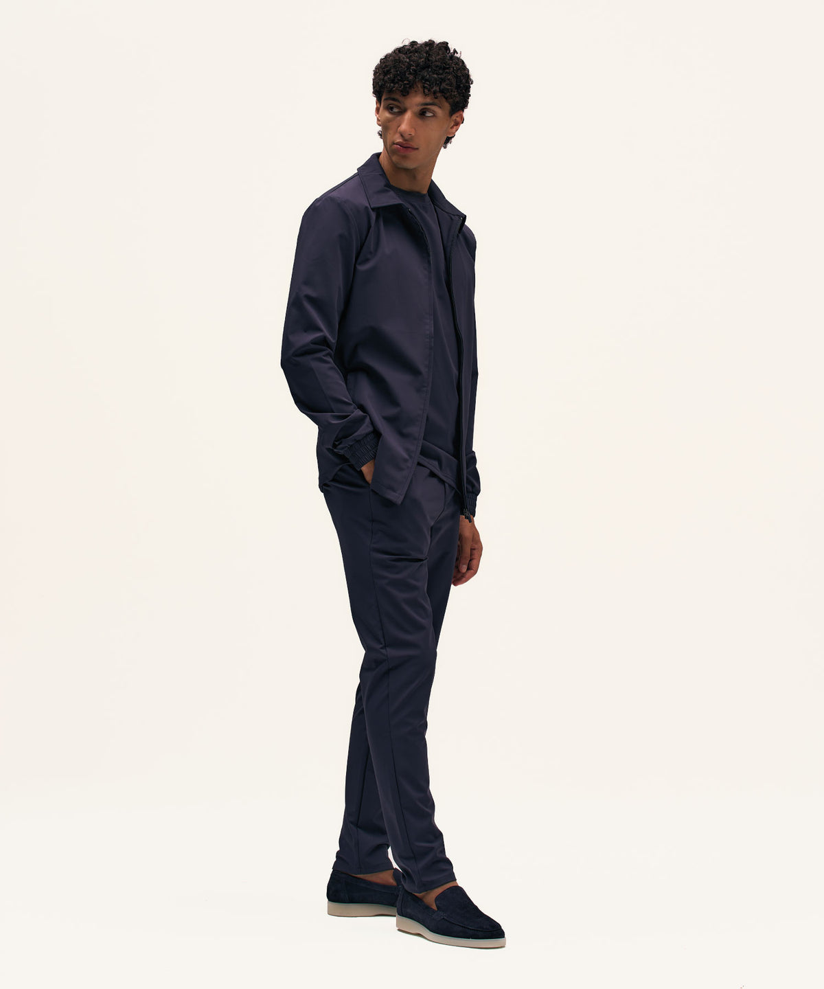 Tracksuit Jacket with Collar | Navy