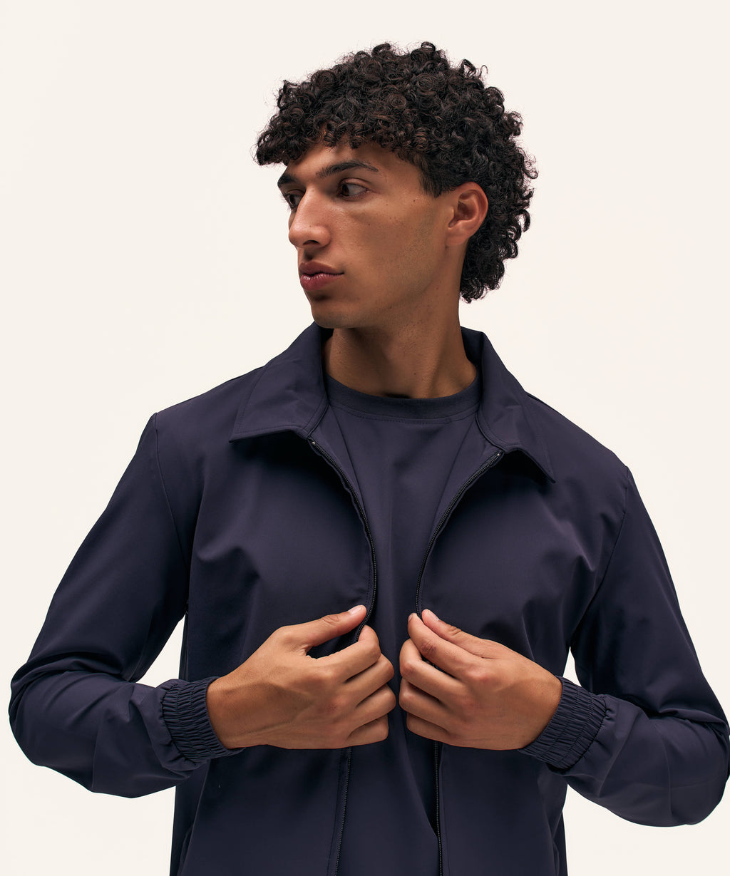 Tracksuit Jacket with Collar | Navy