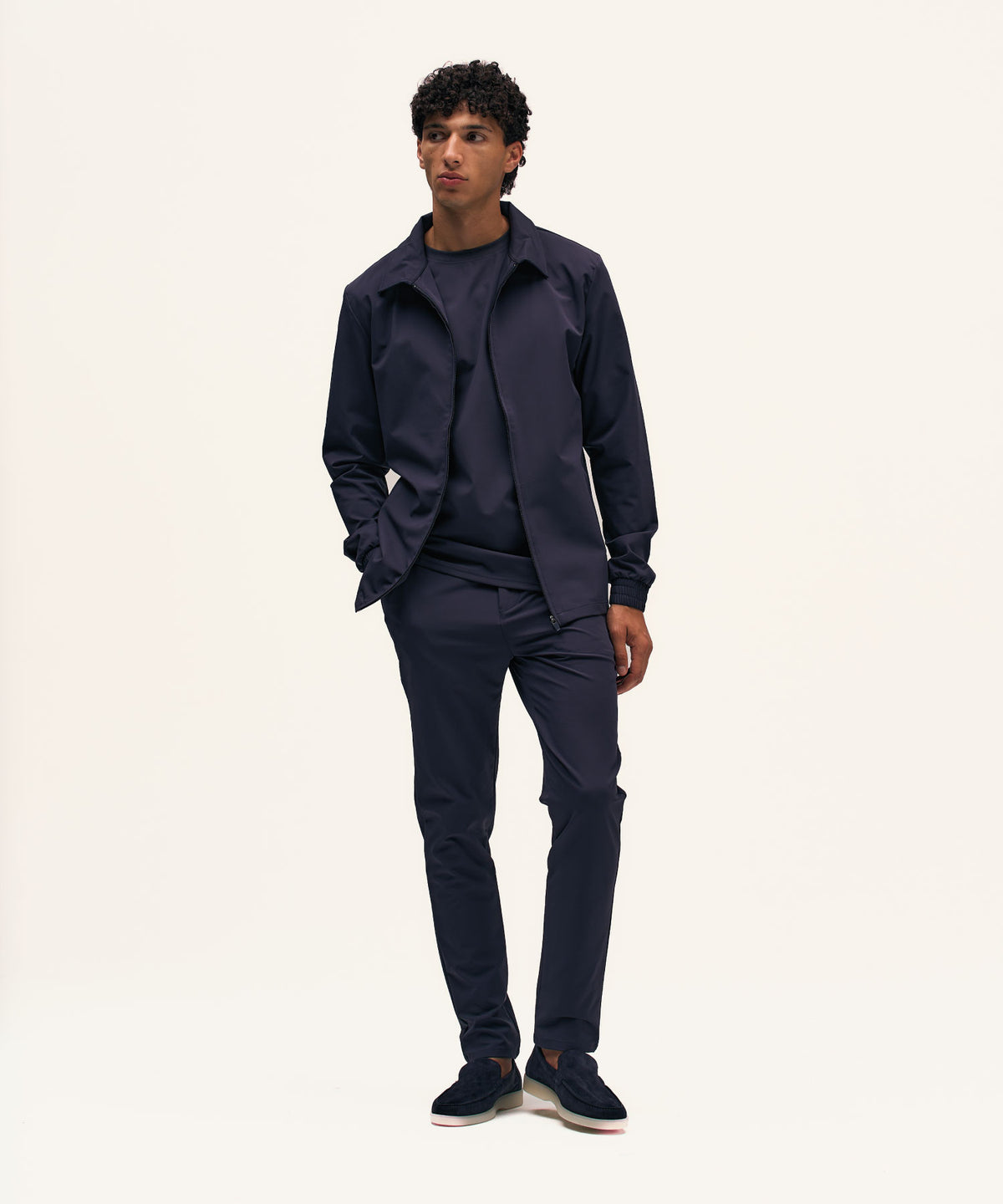 Tracksuit Jacket with Collar | Navy