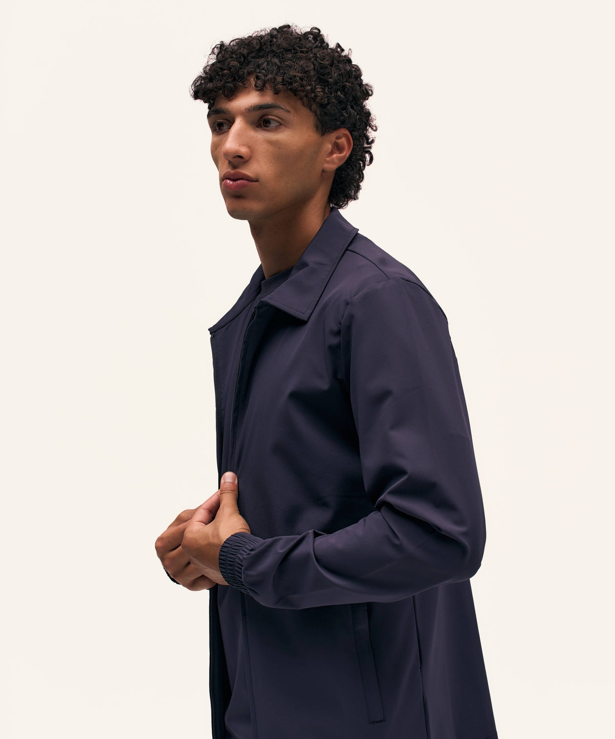 Tracksuit Jacket with Collar | Navy