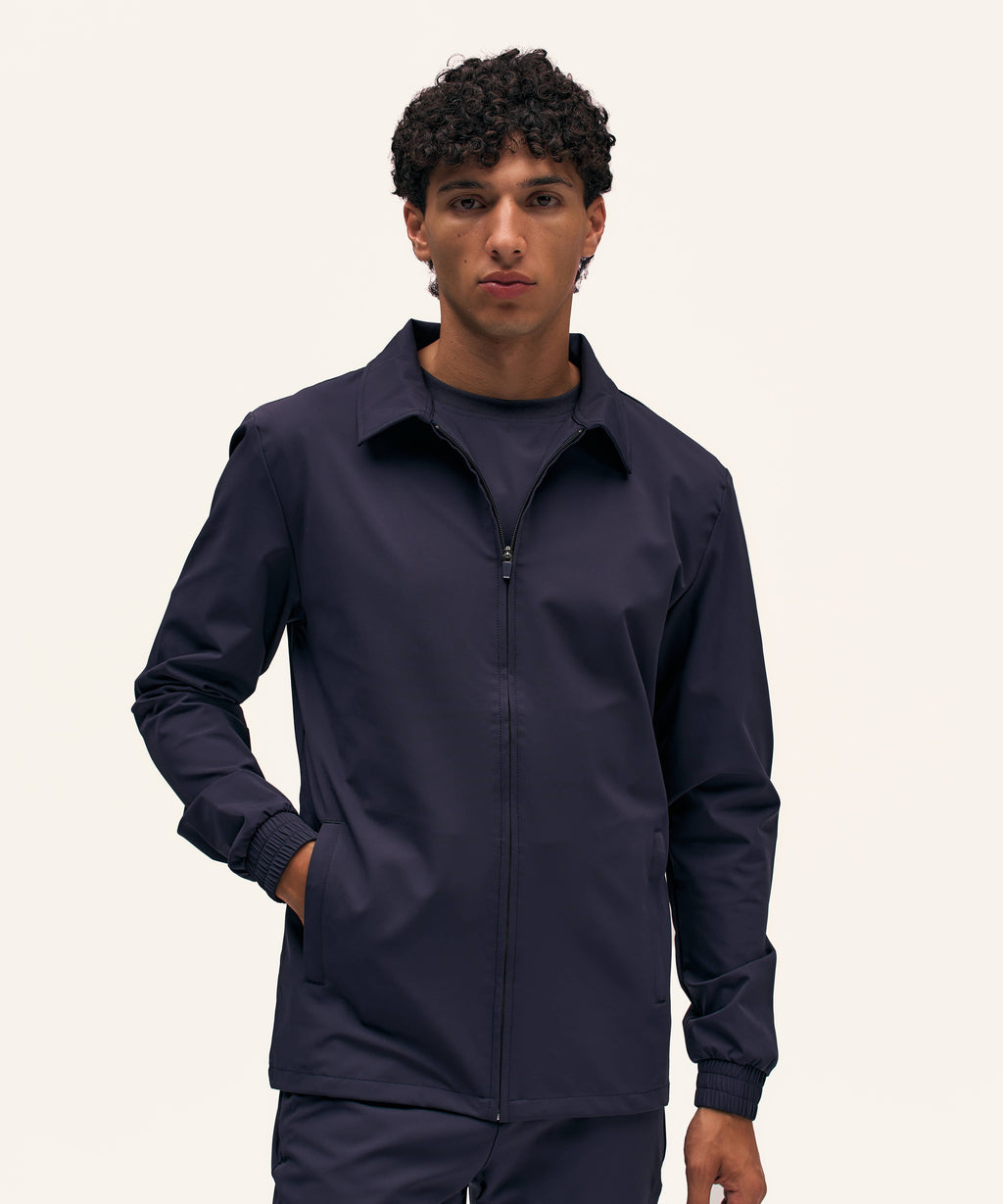 Tracksuit Jacket with Collar | Navy