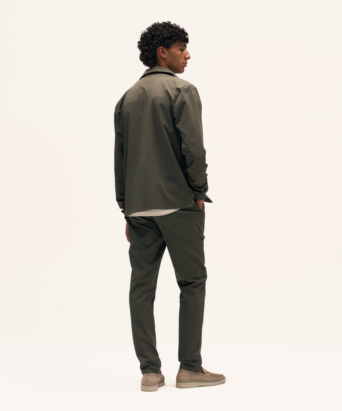 Tracksuit Jacket with Collar | Olive