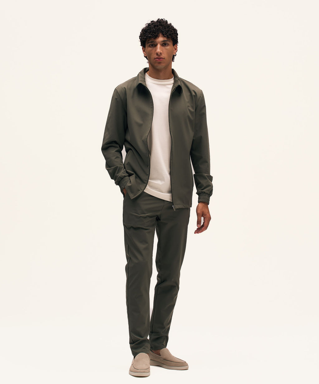 Tracksuit Jacket with Collar | Olive