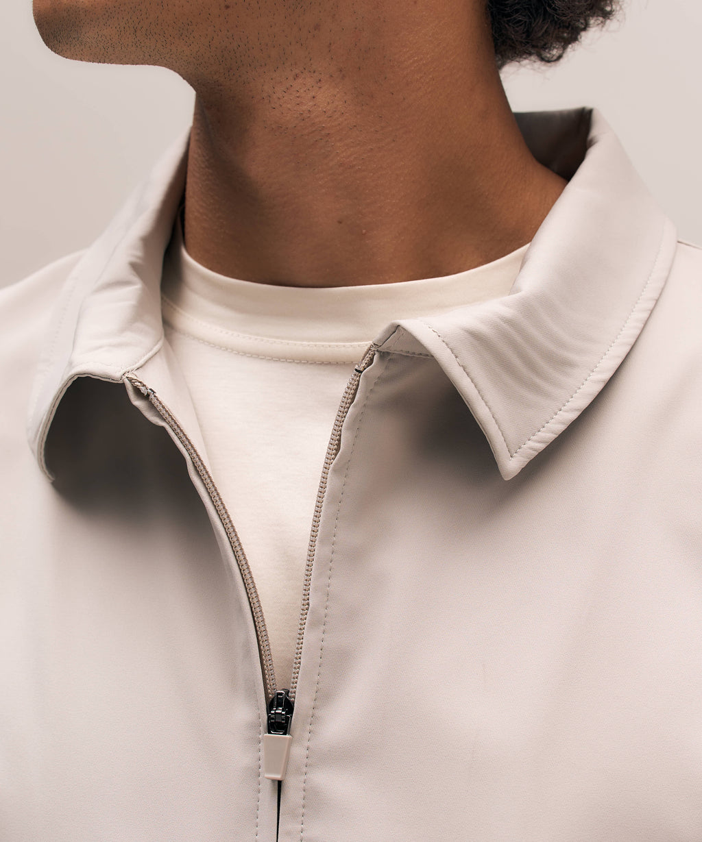 Tracksuit Jacket with Collar | Sand