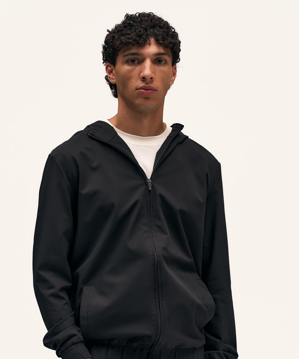 Tracksuit Jacket with Hood | Black
