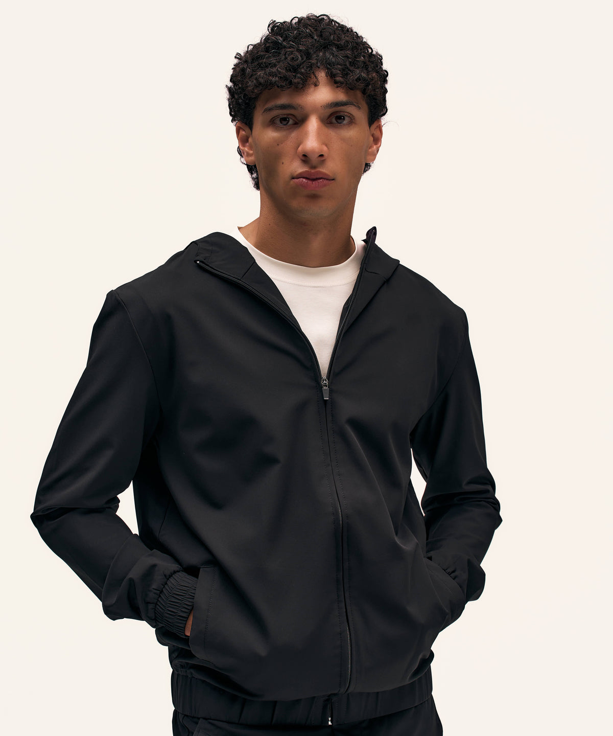 Tracksuit Jacket with Hood | Black