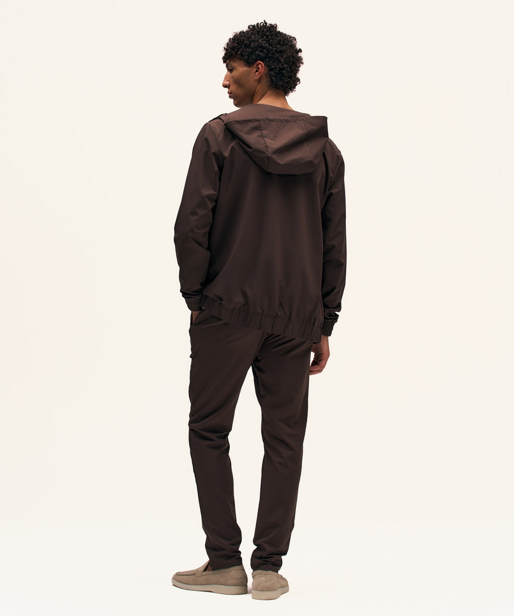 Tracksuit Jacket with Hood | Brown