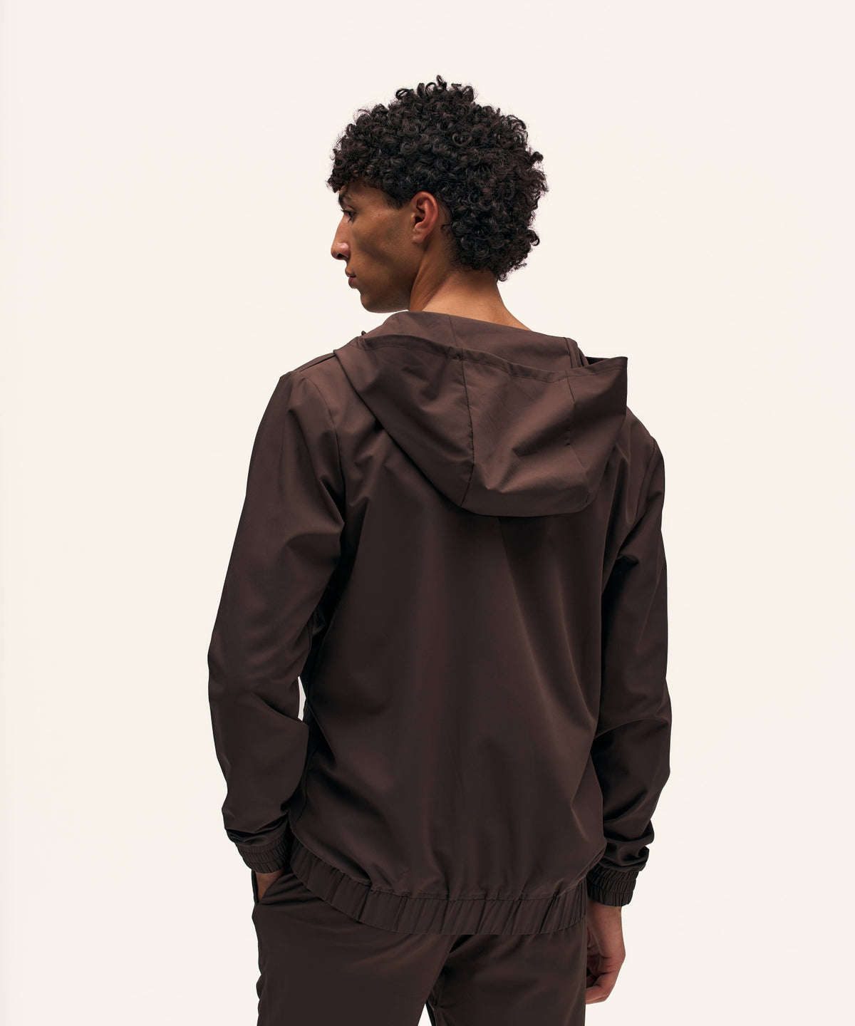 Tracksuit Jacket with Hood | Brown