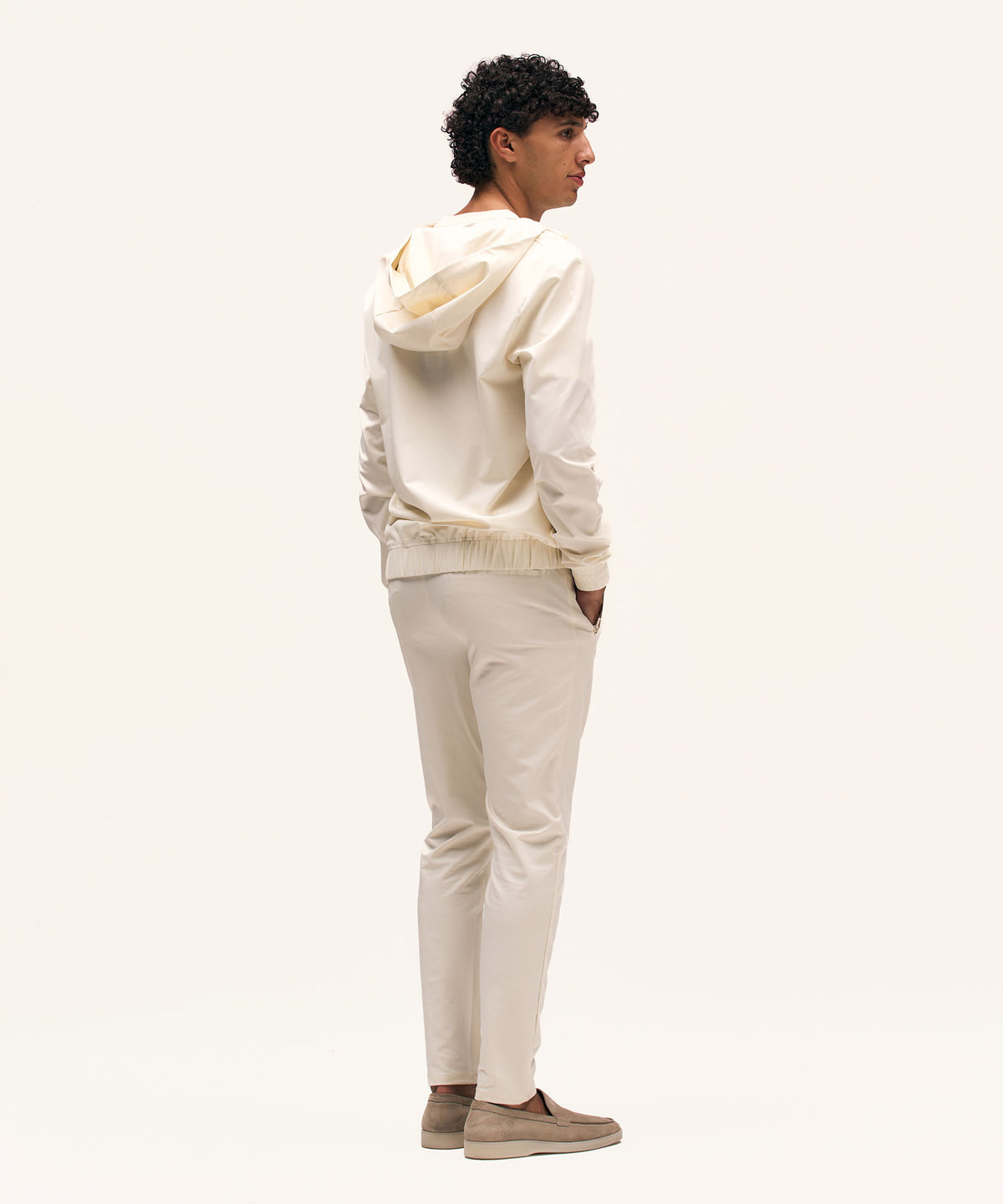Tracksuit Jacket with Hood | Creme