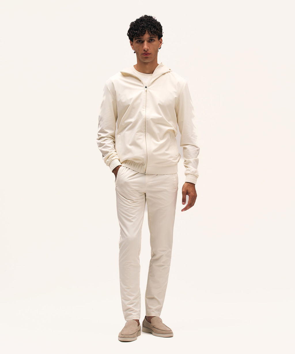 Tracksuit Jacket with Hood | Creme