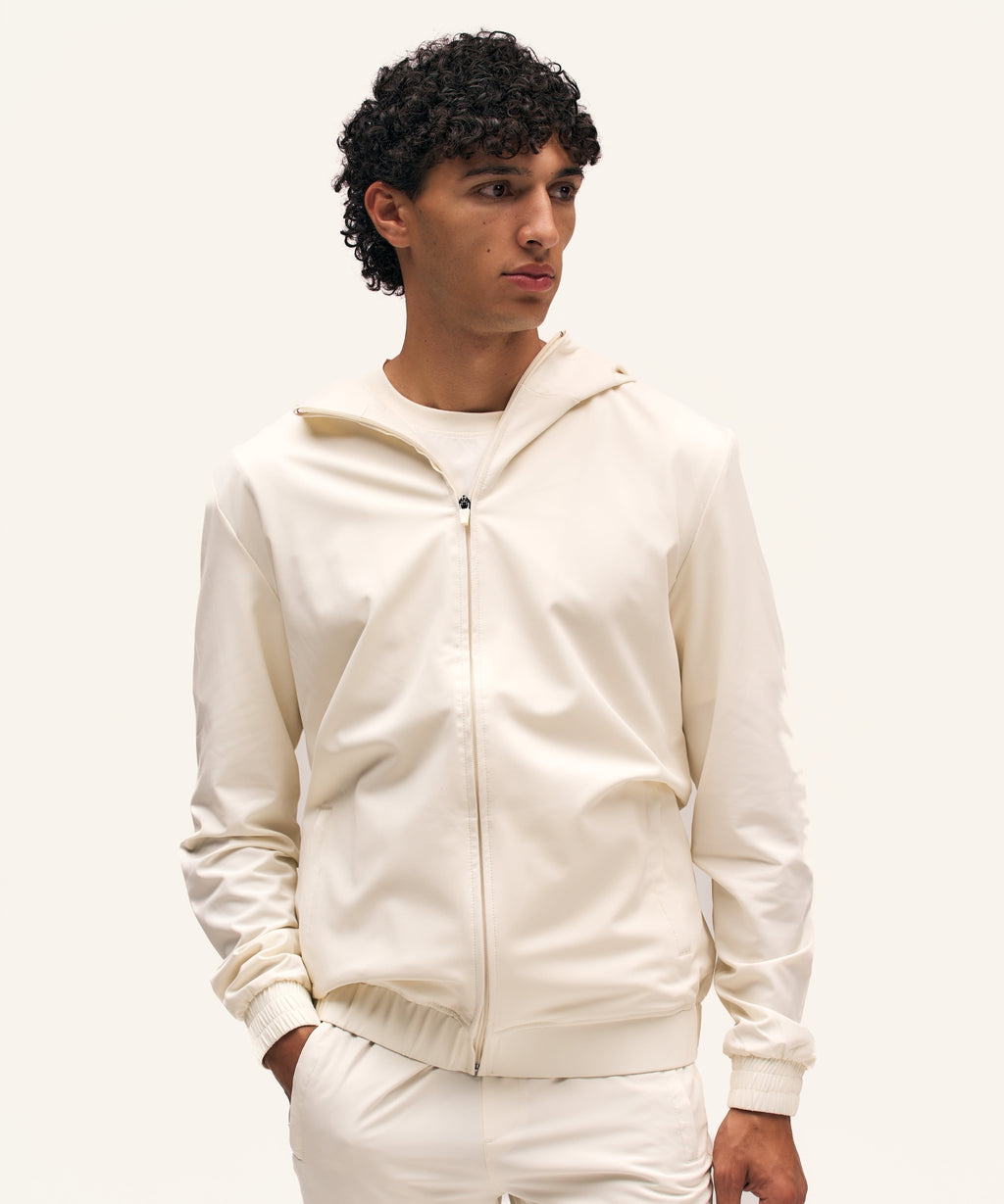 Tracksuit Jacket with Hood | Creme