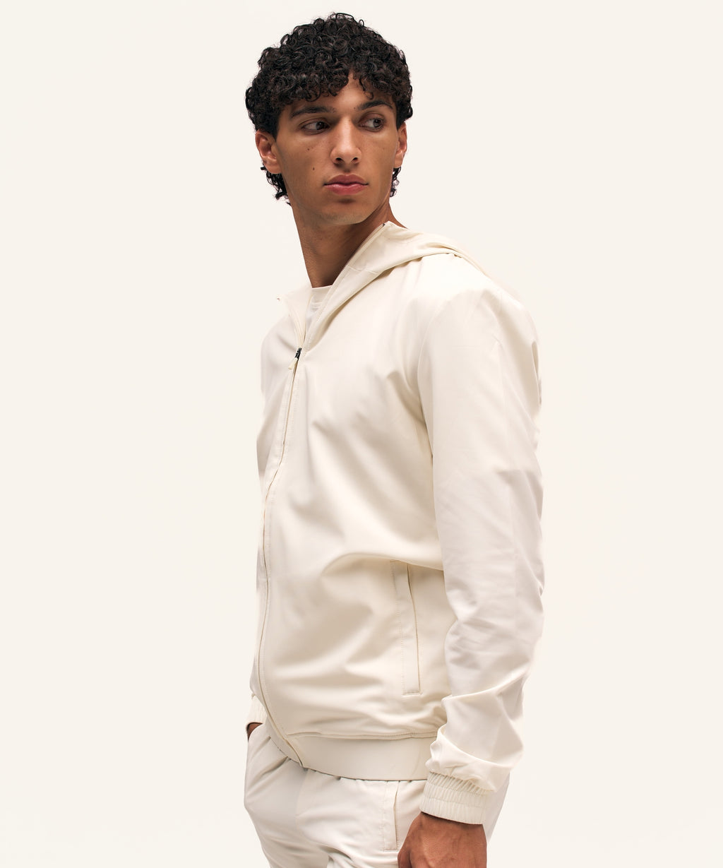Tracksuit Jacket with Hood | Creme