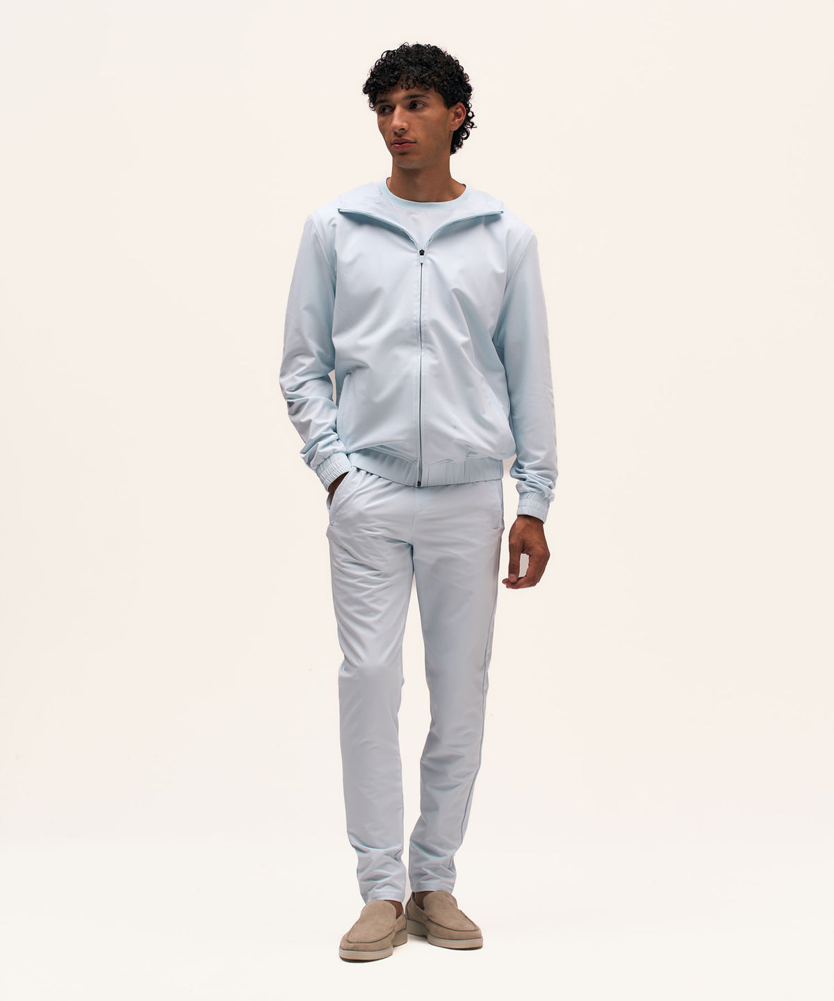 Tracksuit Jacket with Hood | Light Blue