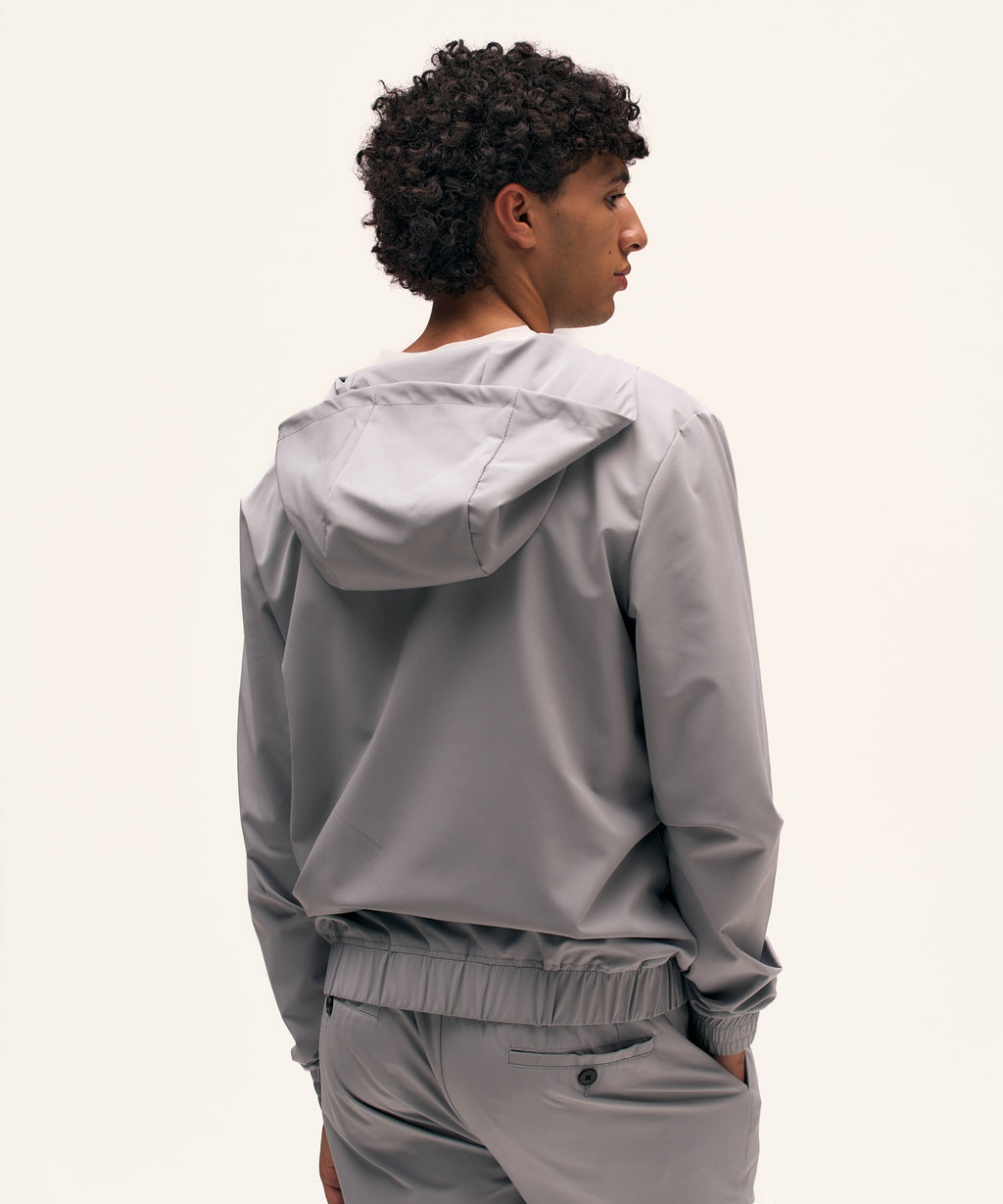 Tracksuit Jacket with Hood | Light Grey
