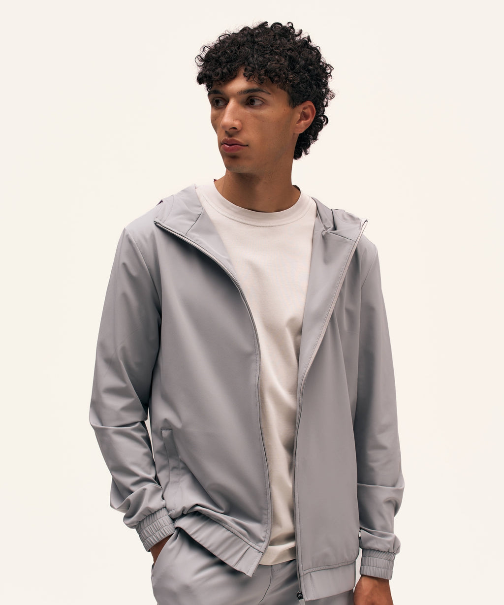 Tracksuit Jacket with Hood | Light Grey