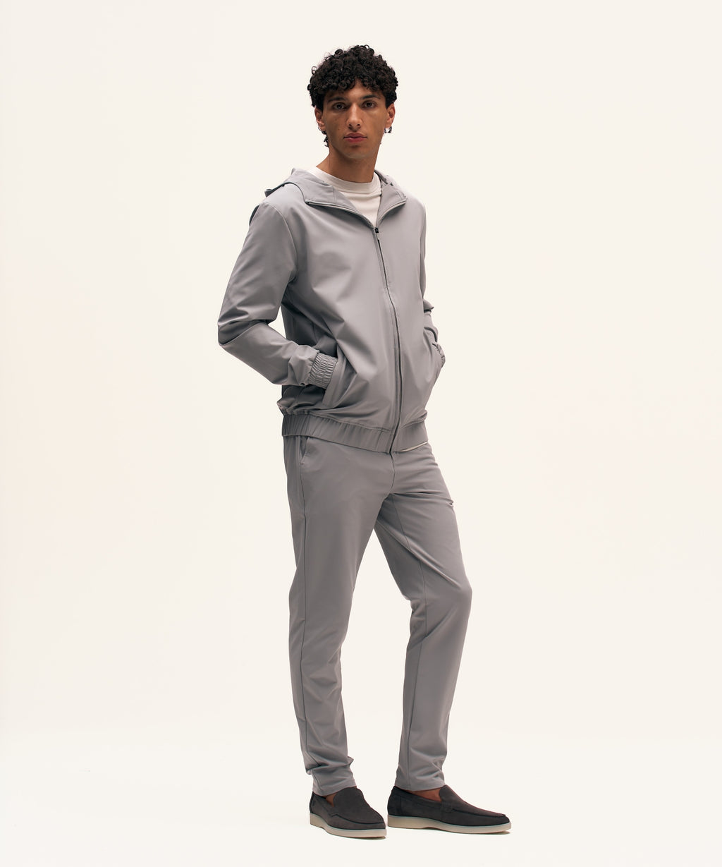 Tracksuit Jacket with Hood | Light Grey