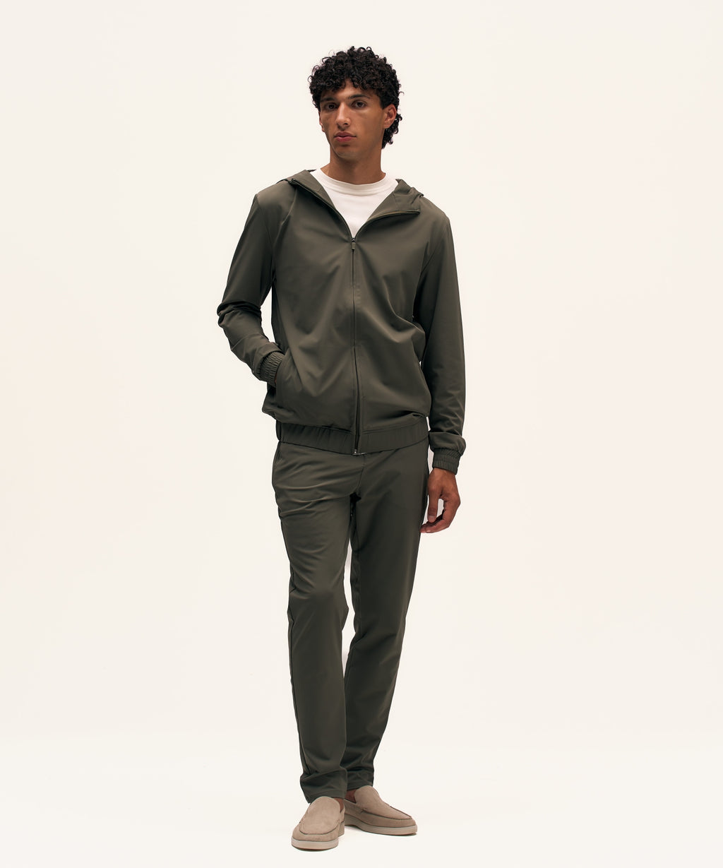 Tracksuit Jacket with Hood | Olive