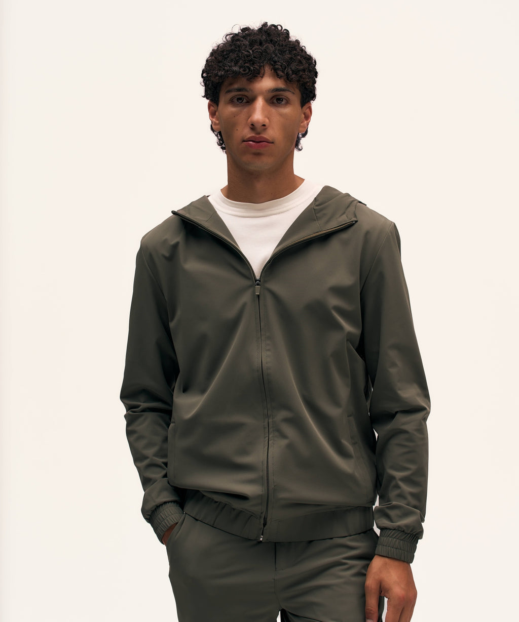 Tracksuit Jacket with Hood | Olive