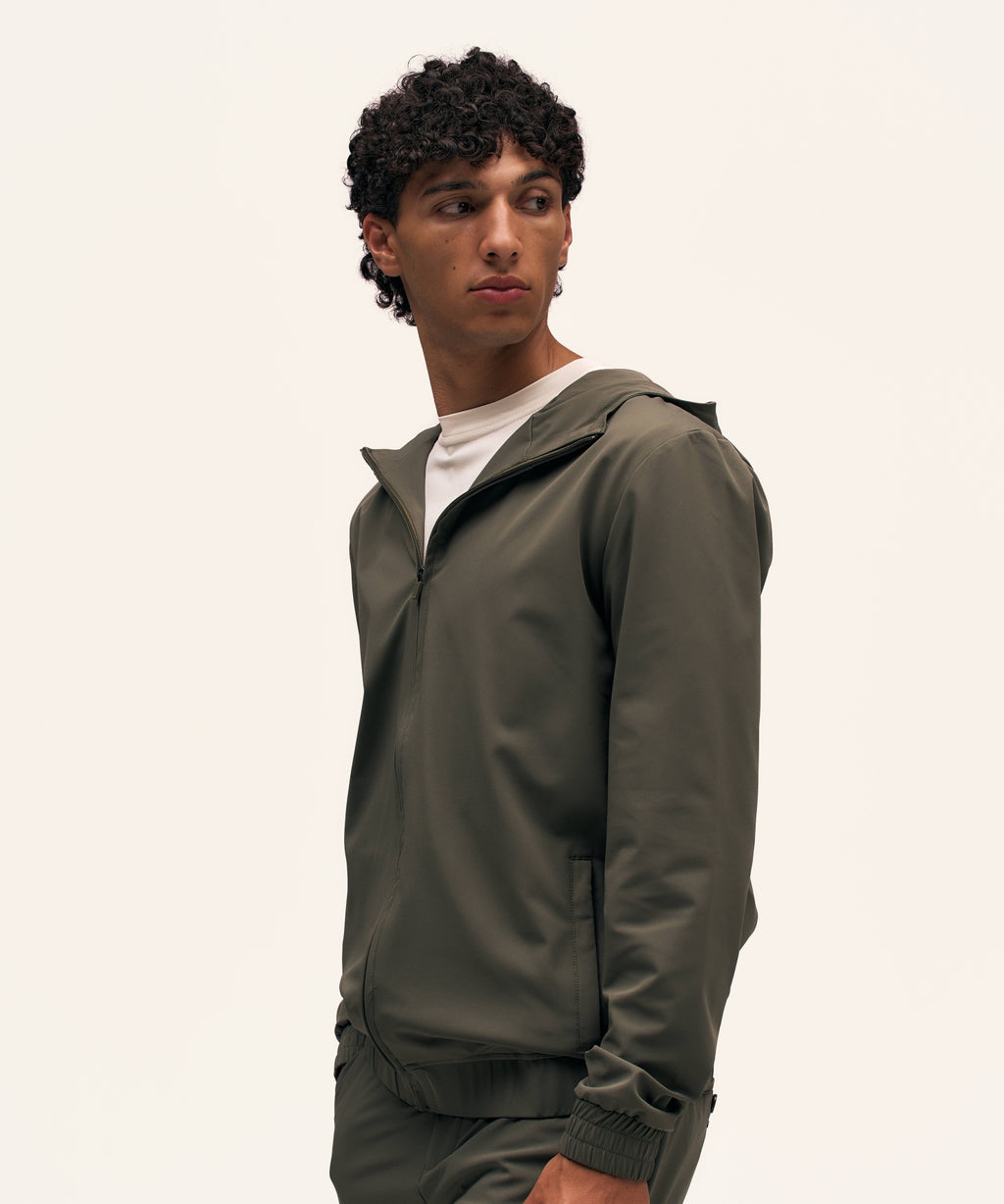 Tracksuit Jacket with Hood | Olive